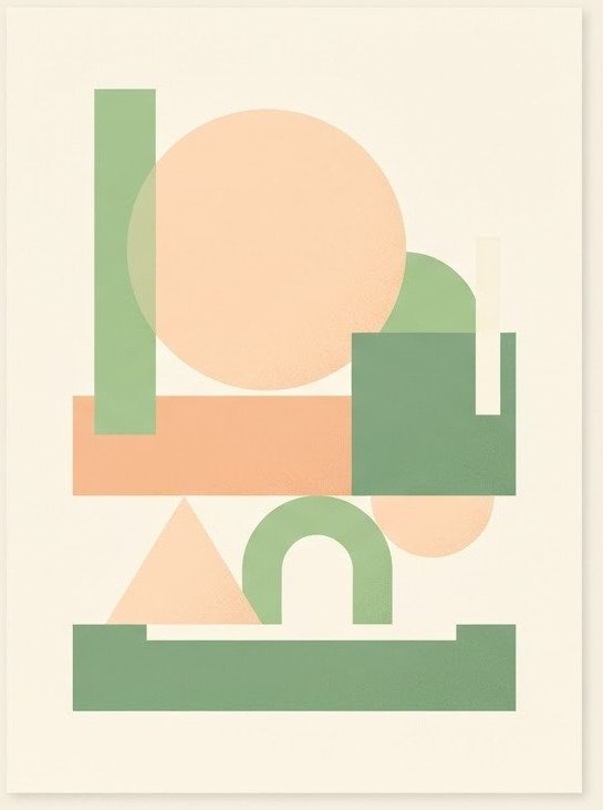 Half-circle sun rays — Minimalist Poster